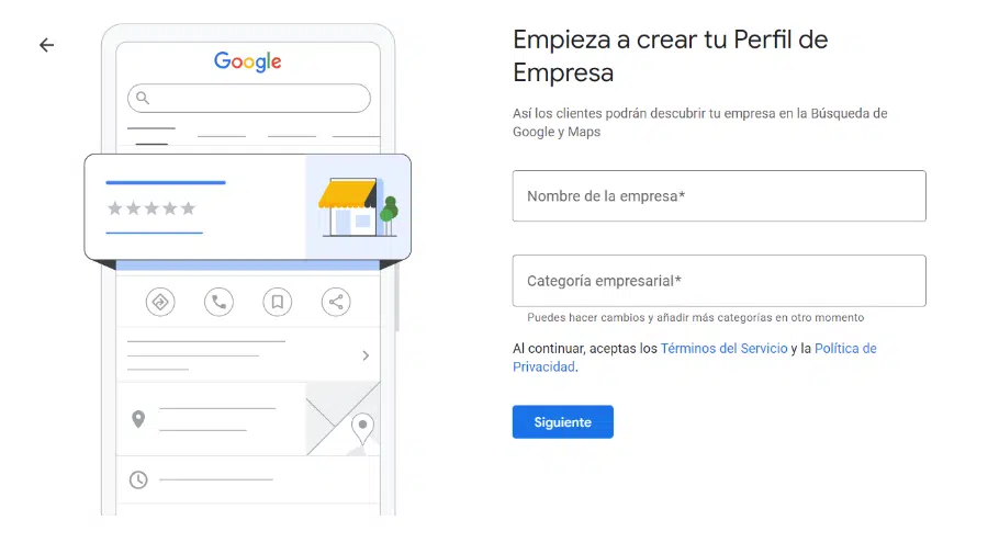 Empieza a crear tu perfil de empresa en la ficha de Business Profile